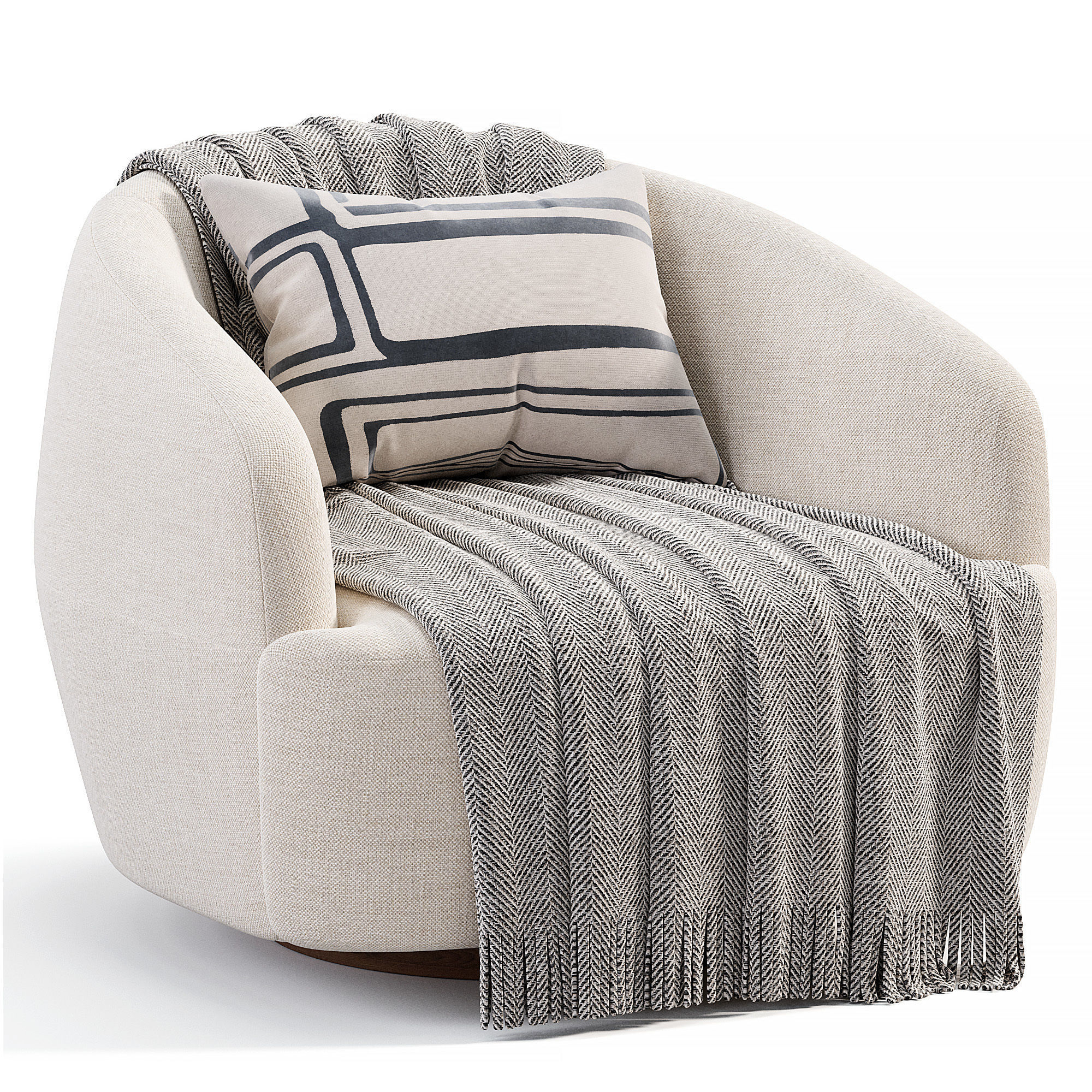Sumo Lounge Chair By Hollyhunt Low-poly 3D model_1