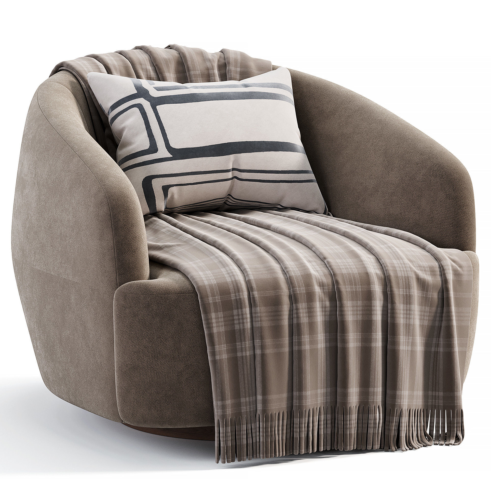 Sumo Lounge Chair By Hollyhunt Low-poly 3D model_3