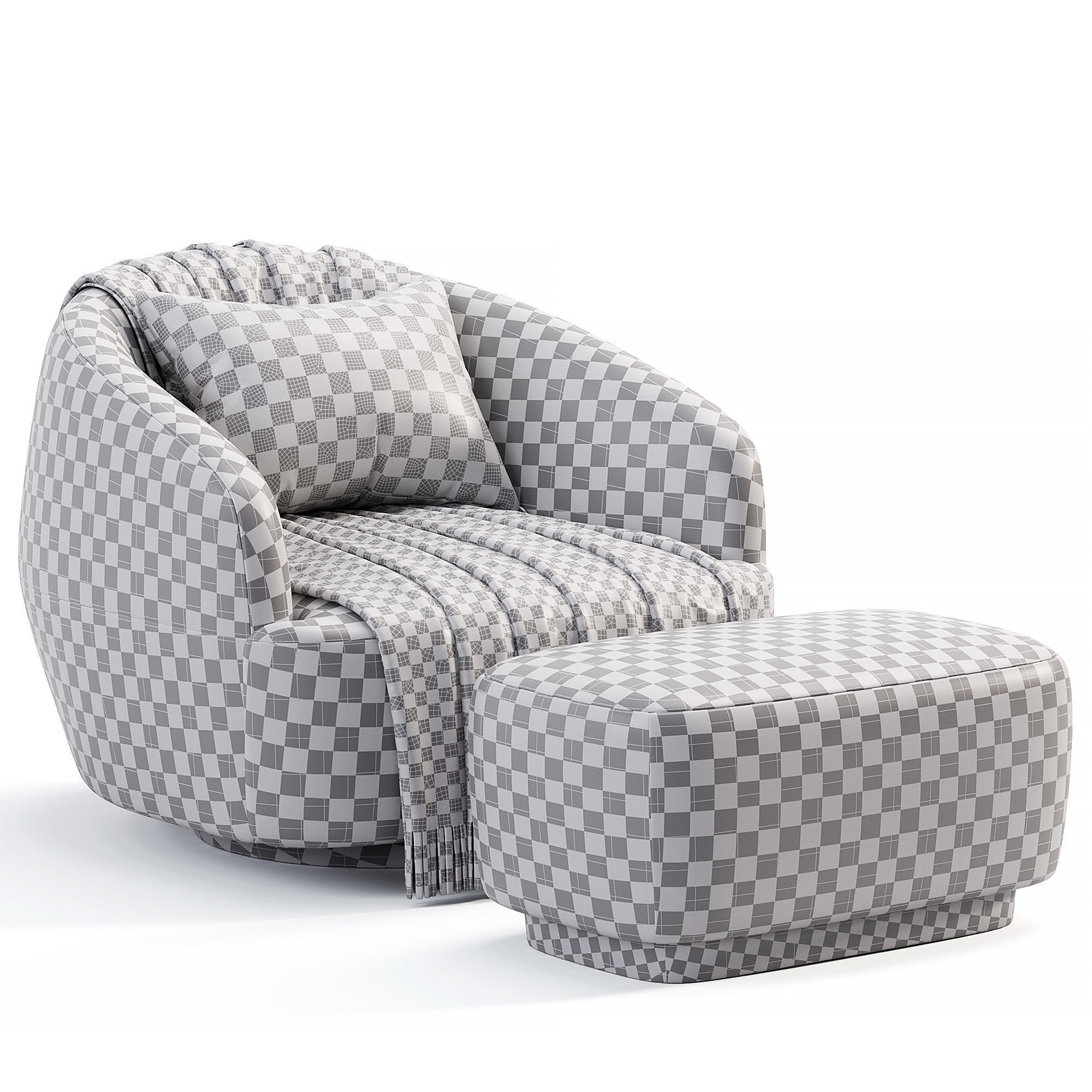 Sumo Lounge Chair By Hollyhunt Low-poly 3D model_6