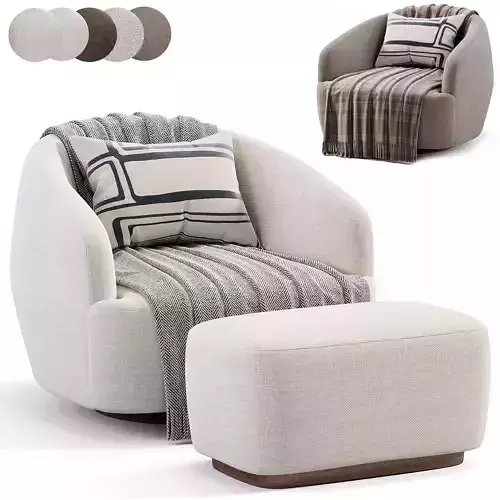 Sumo Lounge Chair By Hollyhunt Low-poly 3D model