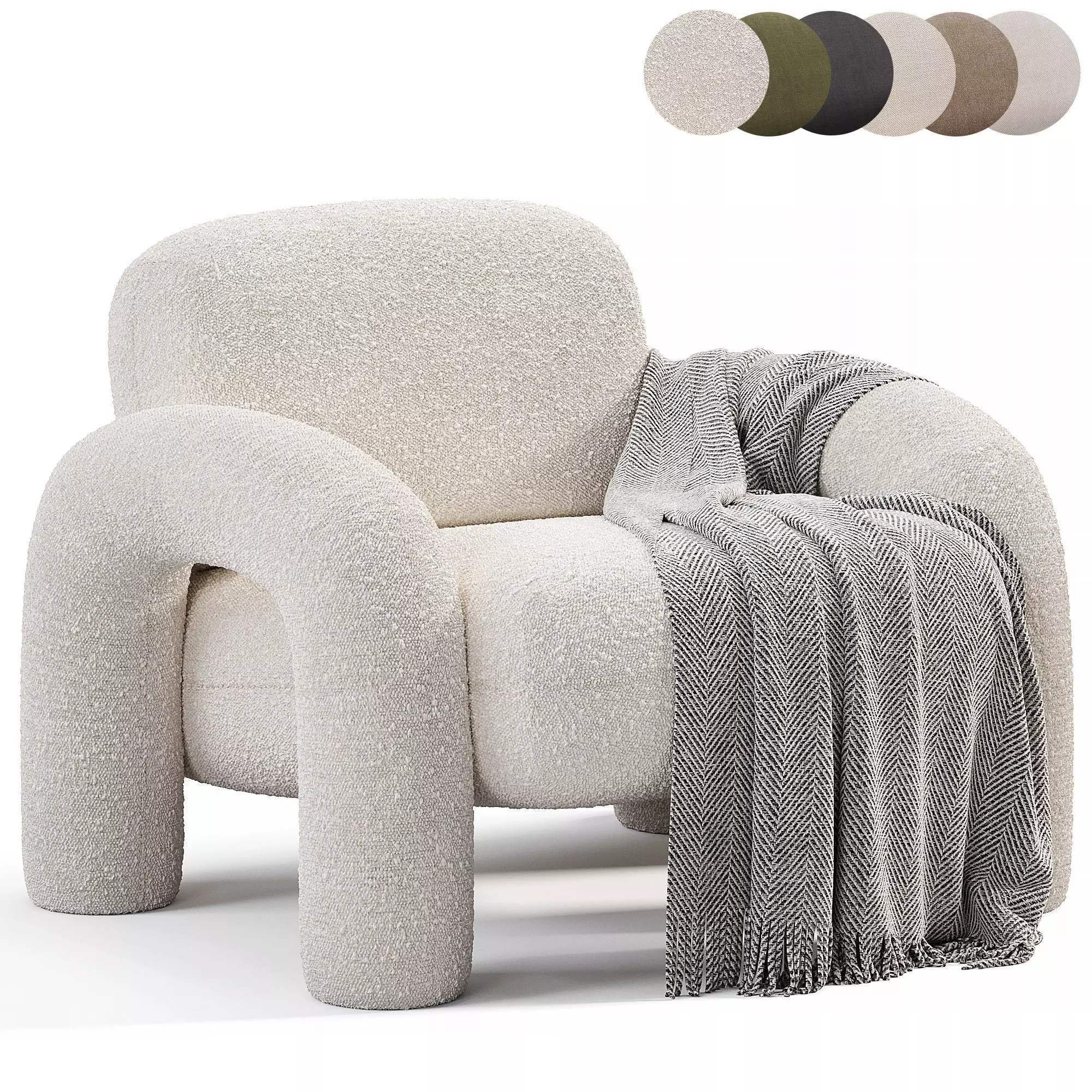 BUBO Armchair By mdehouse Low-poly 3D model