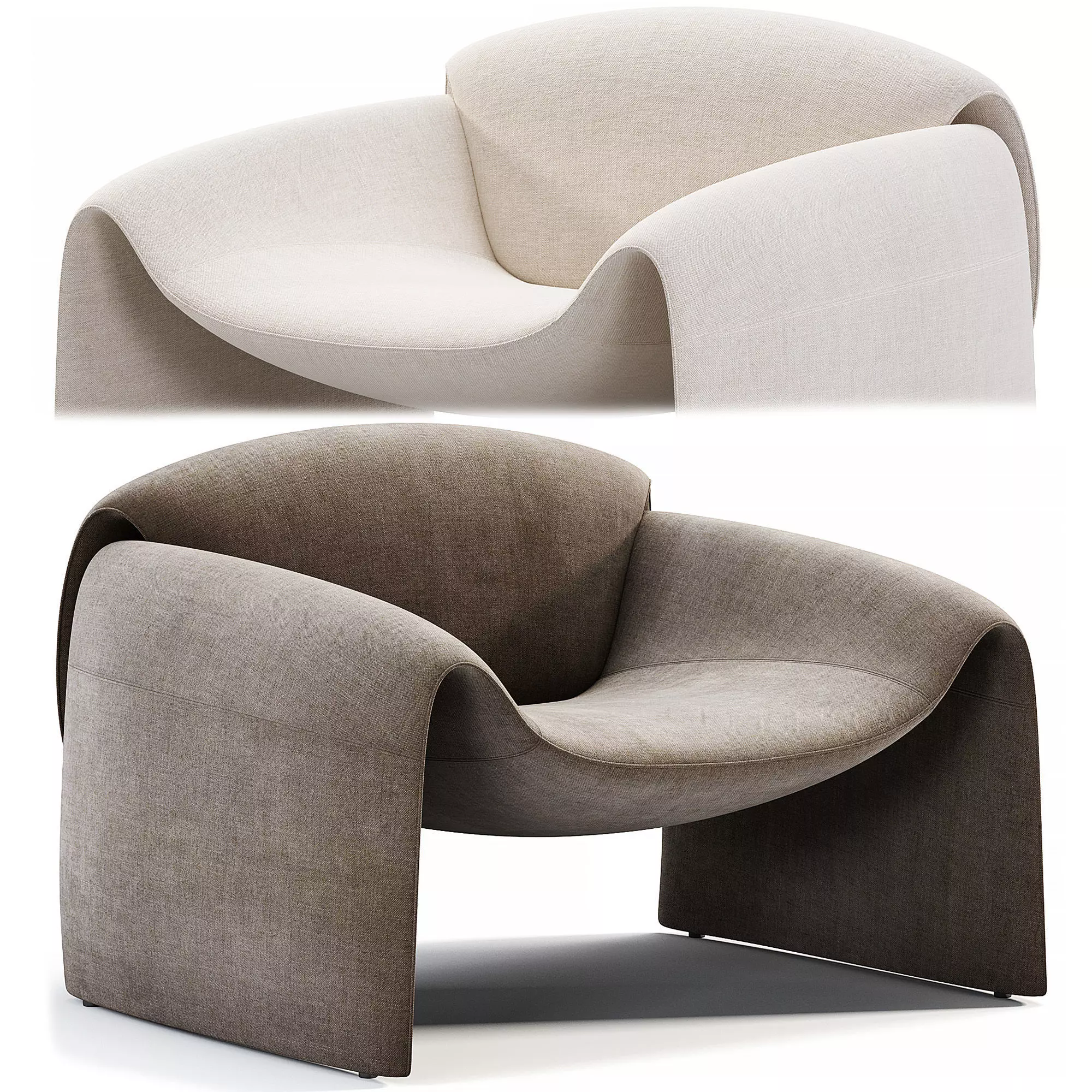 LE CLUB By Poliform Low-poly 3D model_0