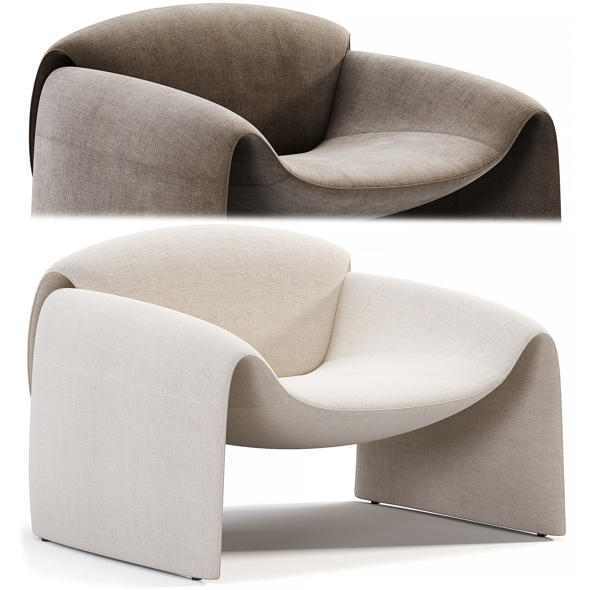 LE CLUB By Poliform Low-poly 3D model_1