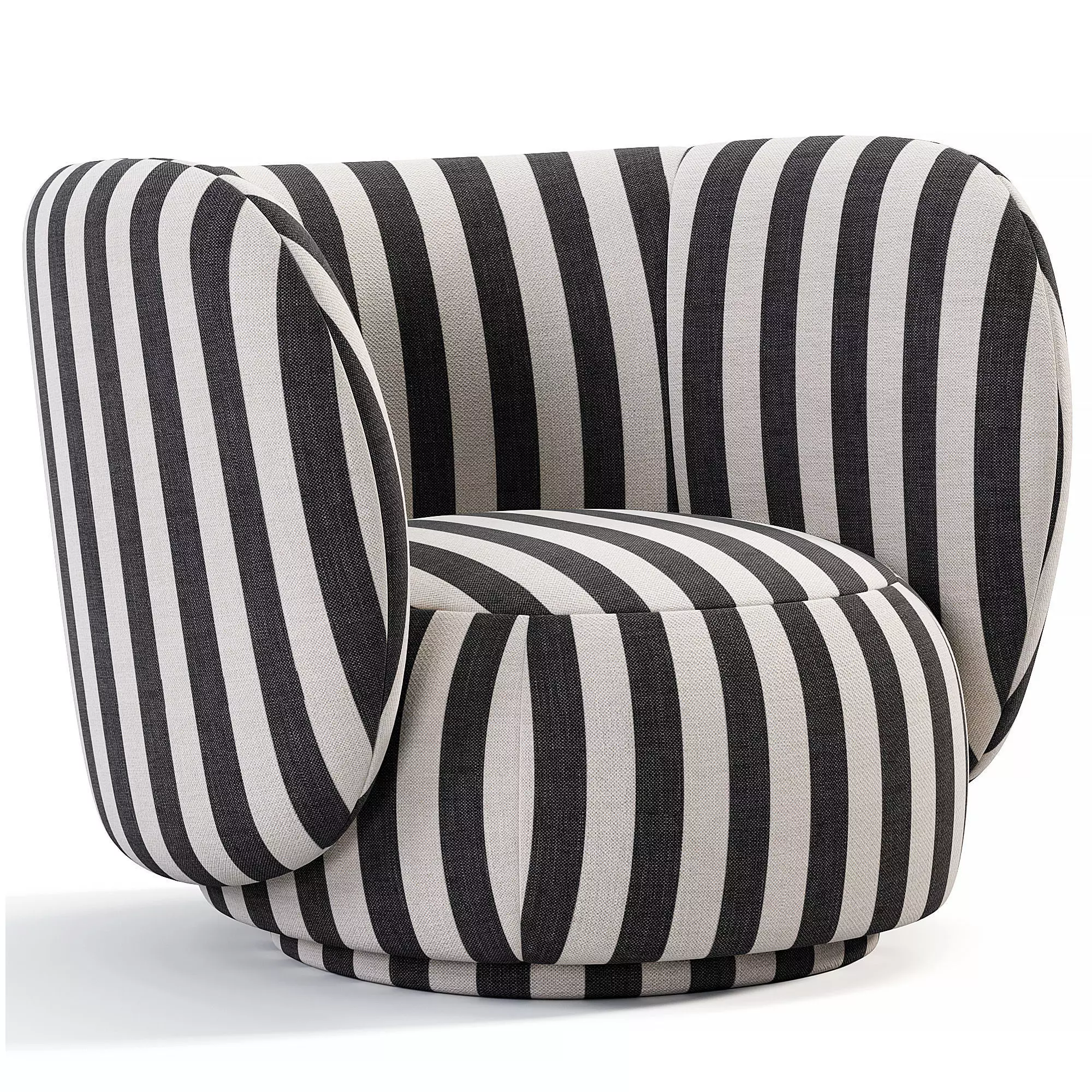 Rico Lounge Chair With Swivel Base Low-poly 3D model