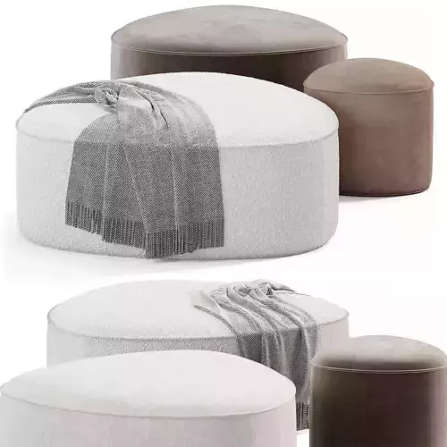 GOGO Pouf By Leyform Low-poly 3D model