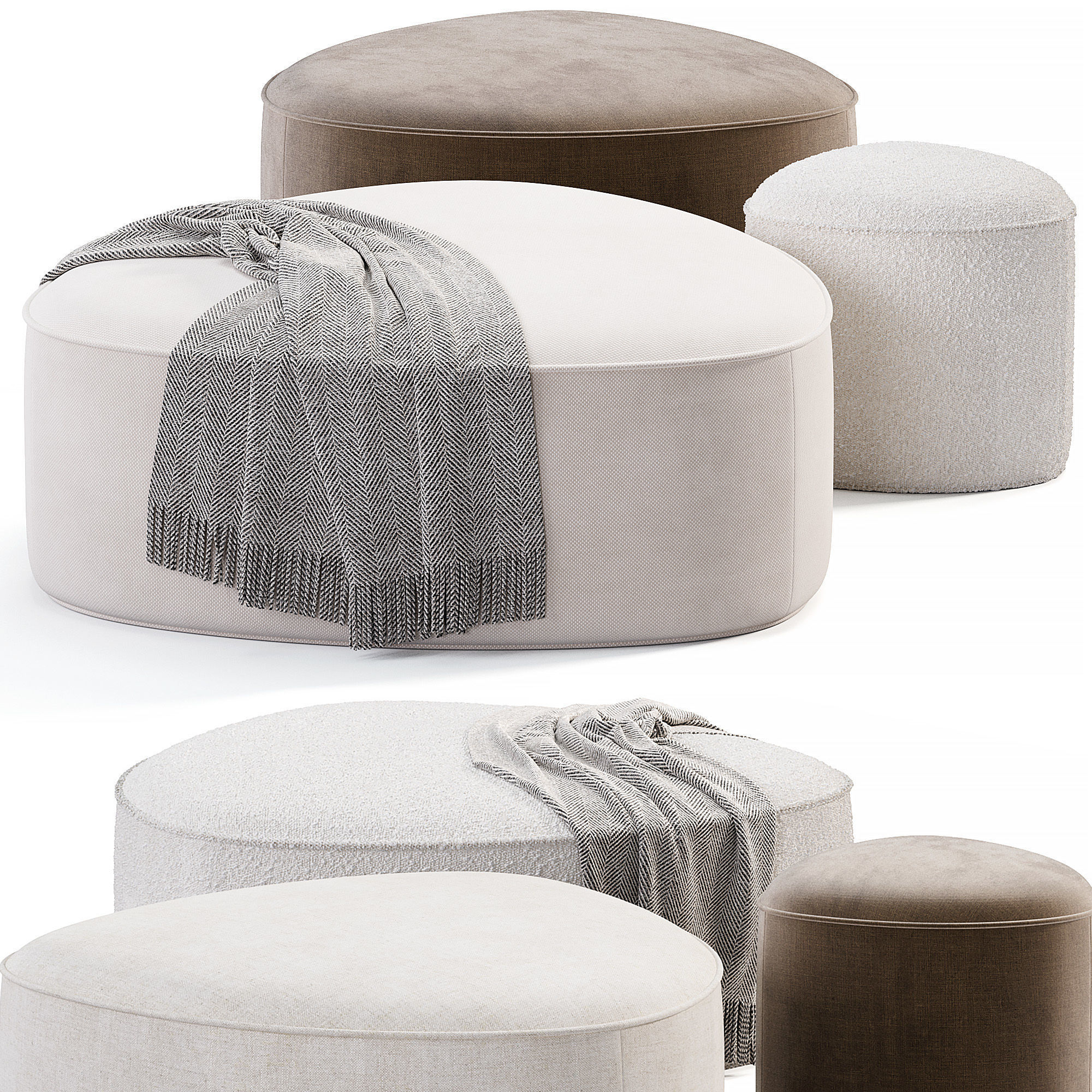 GOGO Pouf By Leyform Low-poly 3D model_2