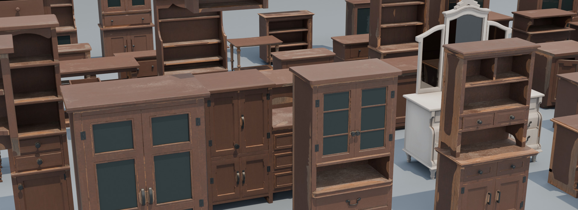 Fifty Plus Cabinet Set 3D model_64