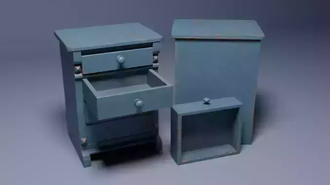Fifty Plus Cabinet Set 3D model