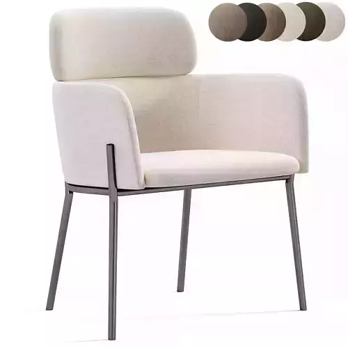 AZALEA UPHOLSTERED CREAM PERFORMANCE FABRIC DINING CHAIR