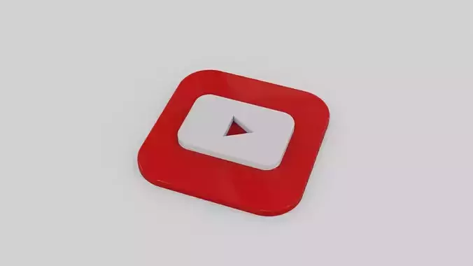 you tube logo 3d