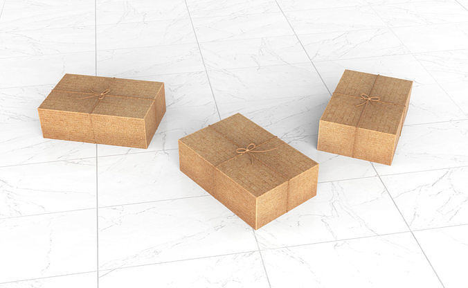 Prop106 Cardboard Gift Box  Low-poly 3D model