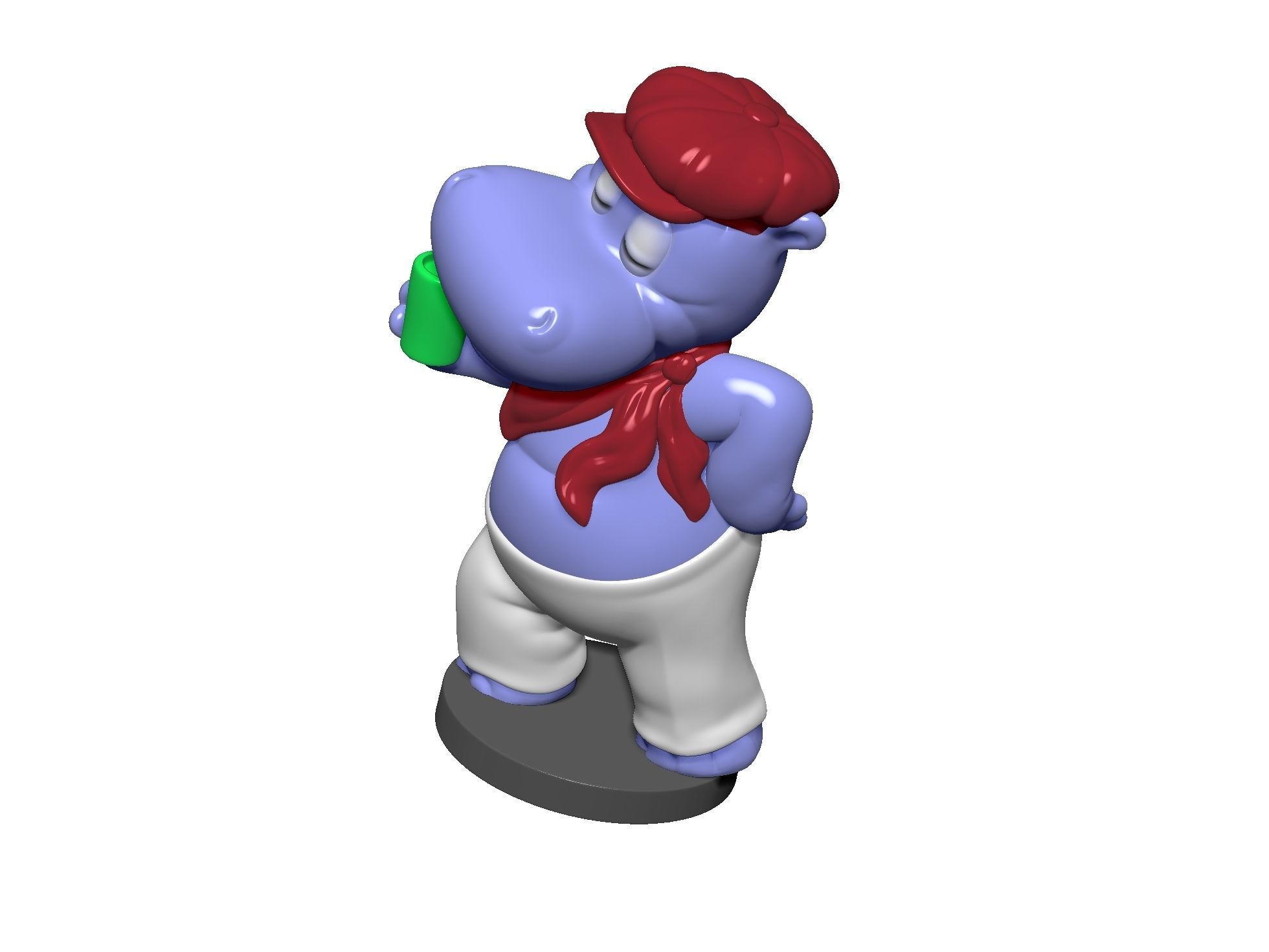 HIPPO SASHA SONNENDECK FOR 3D PRINT STL 3D print model_3