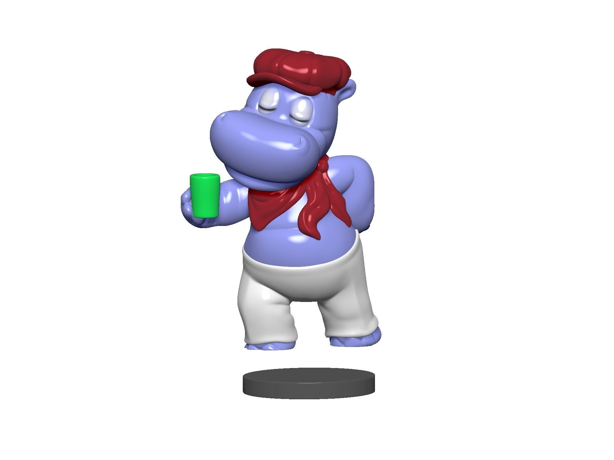 HIPPO SASHA SONNENDECK FOR 3D PRINT STL 3D print model_7