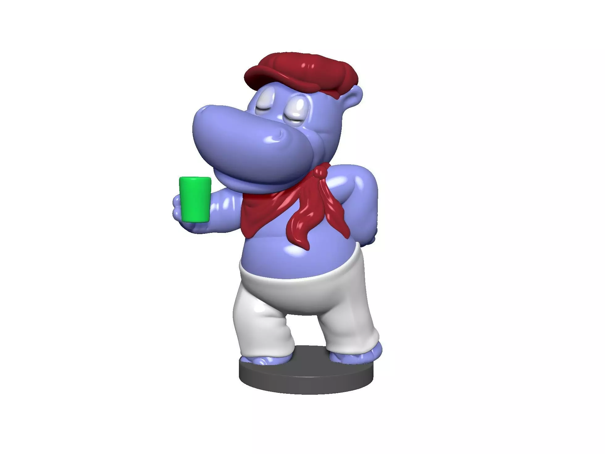 HIPPO SASHA SONNENDECK FOR 3D PRINT STL 3D print model_0