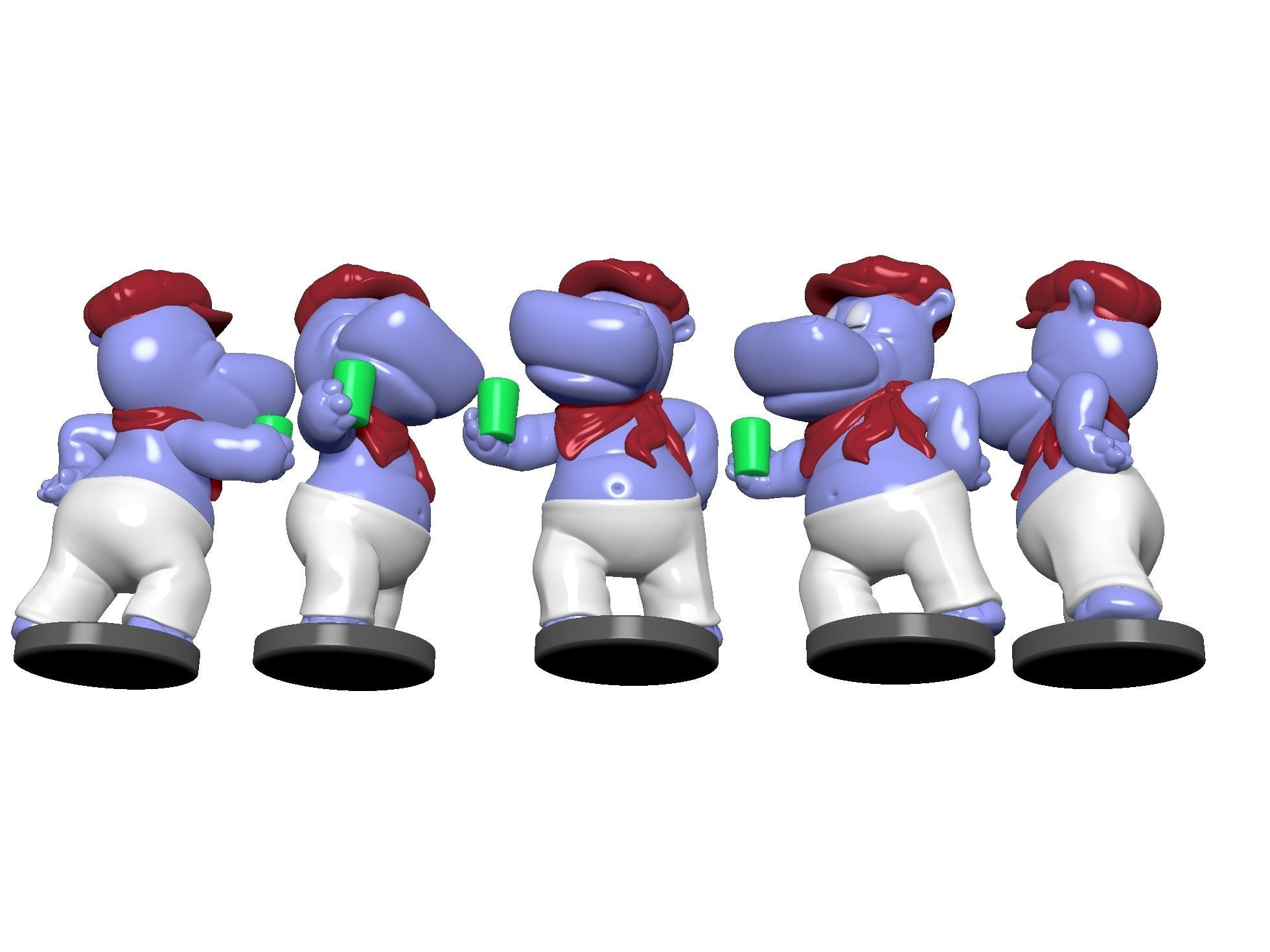 HIPPO SASHA SONNENDECK FOR 3D PRINT STL 3D print model_12