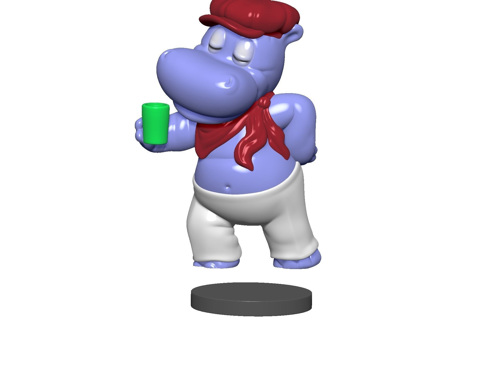 HIPPO SASHA SONNENDECK FOR 3D PRINT STL 3D print model_8