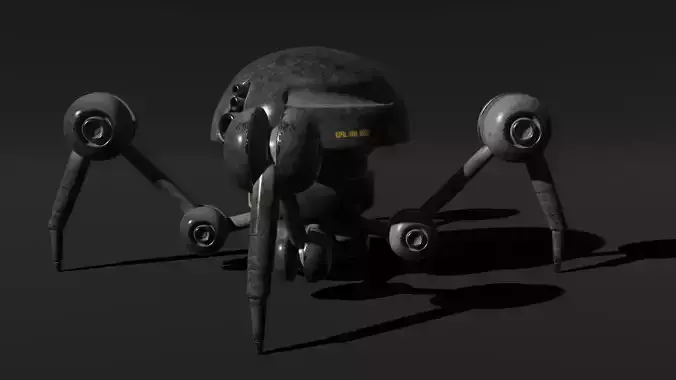 Spider Robot Low-poly 3D model