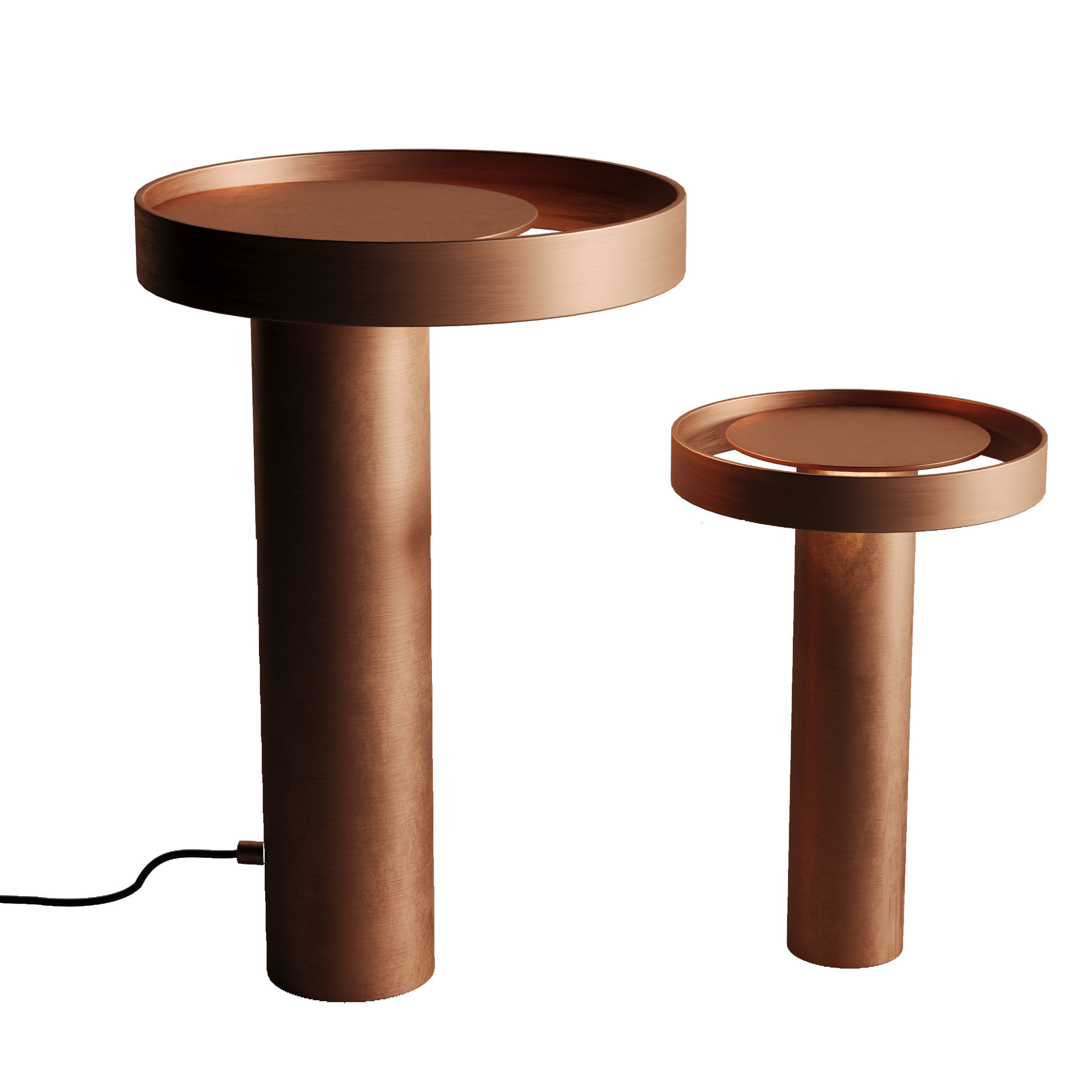 Circle Table light Low-poly 3D model_1