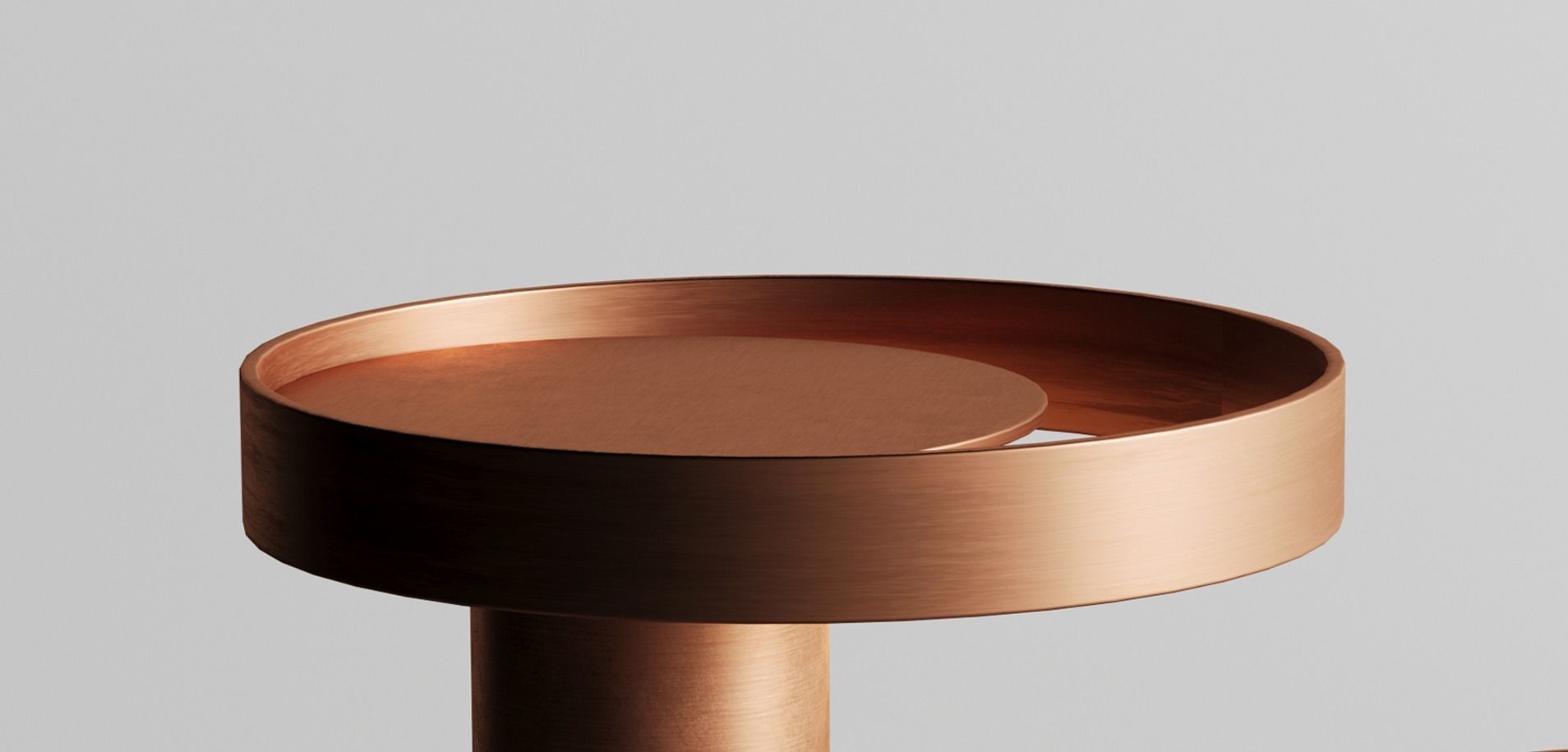 Circle Table light Low-poly 3D model_6