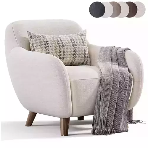 Ansil Armchair By Divan ru Low-poly 3D model