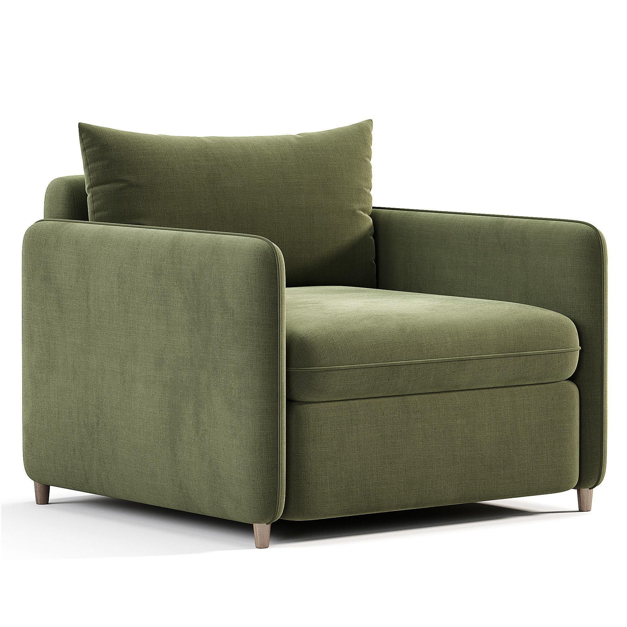 Mons Wagon Armchair By Skdesign Low-poly 3D model_1