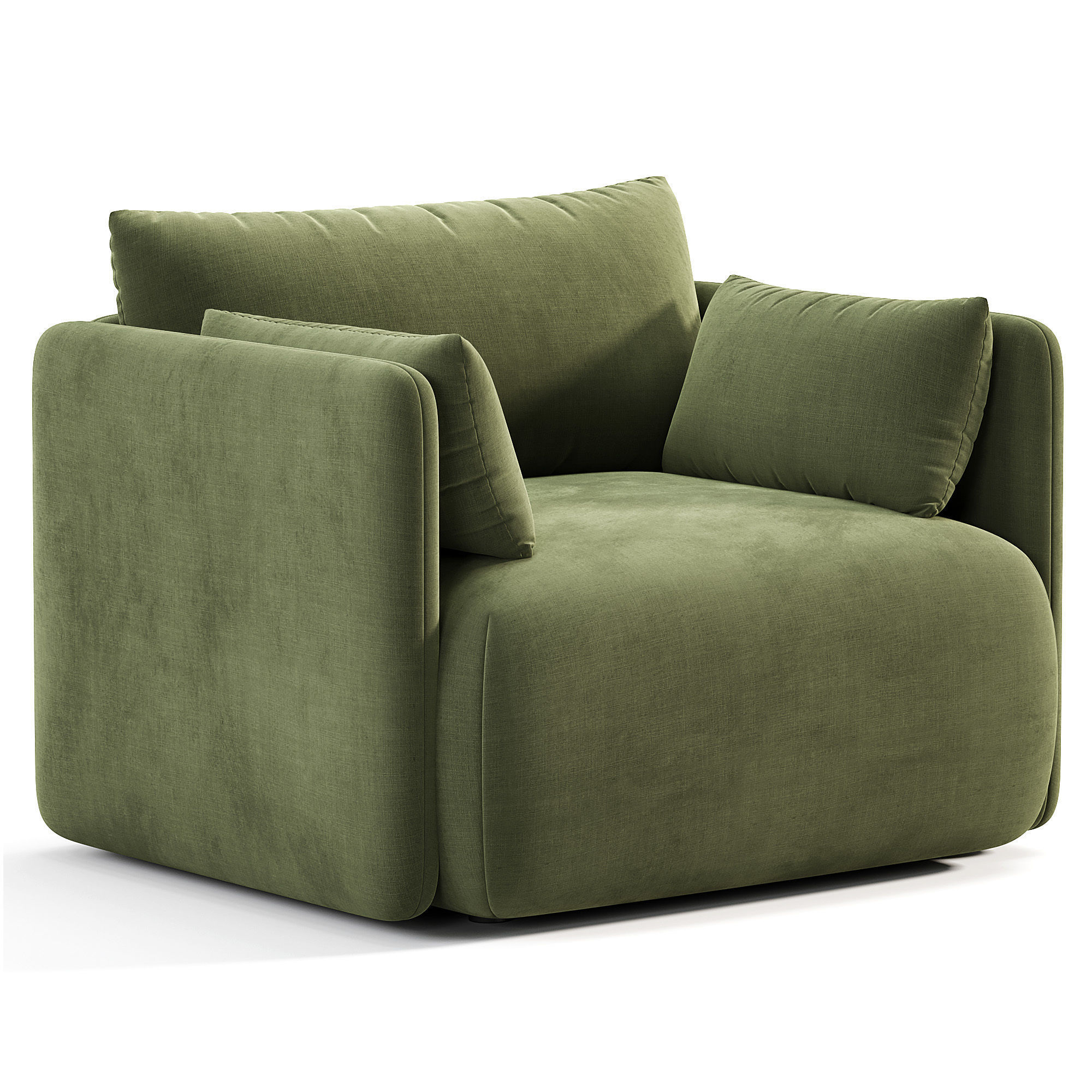 Offset Lounge Chair By Twentytwentyon Low-poly 3D model_4