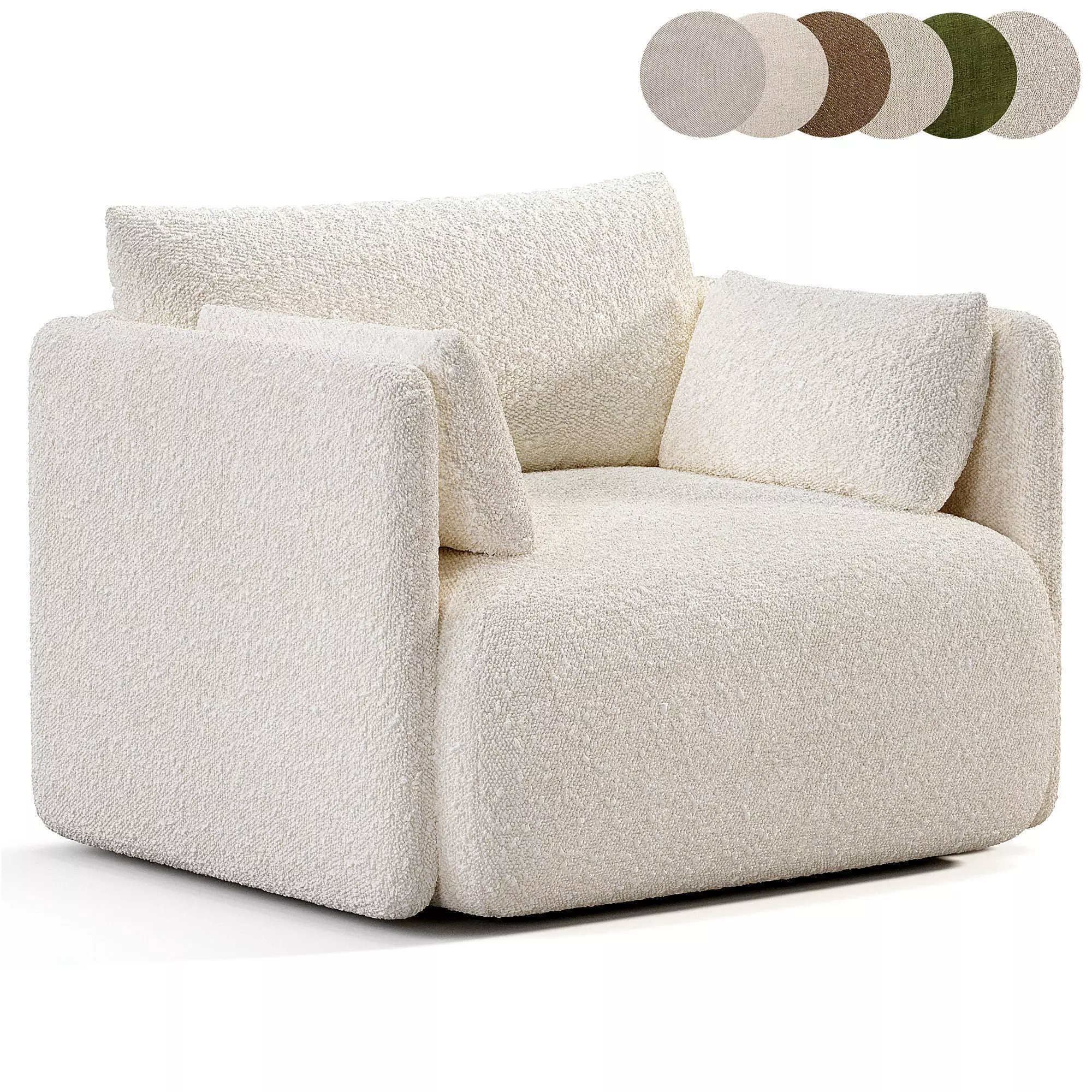 Offset Lounge Chair By Twentytwentyon Low-poly 3D model_0