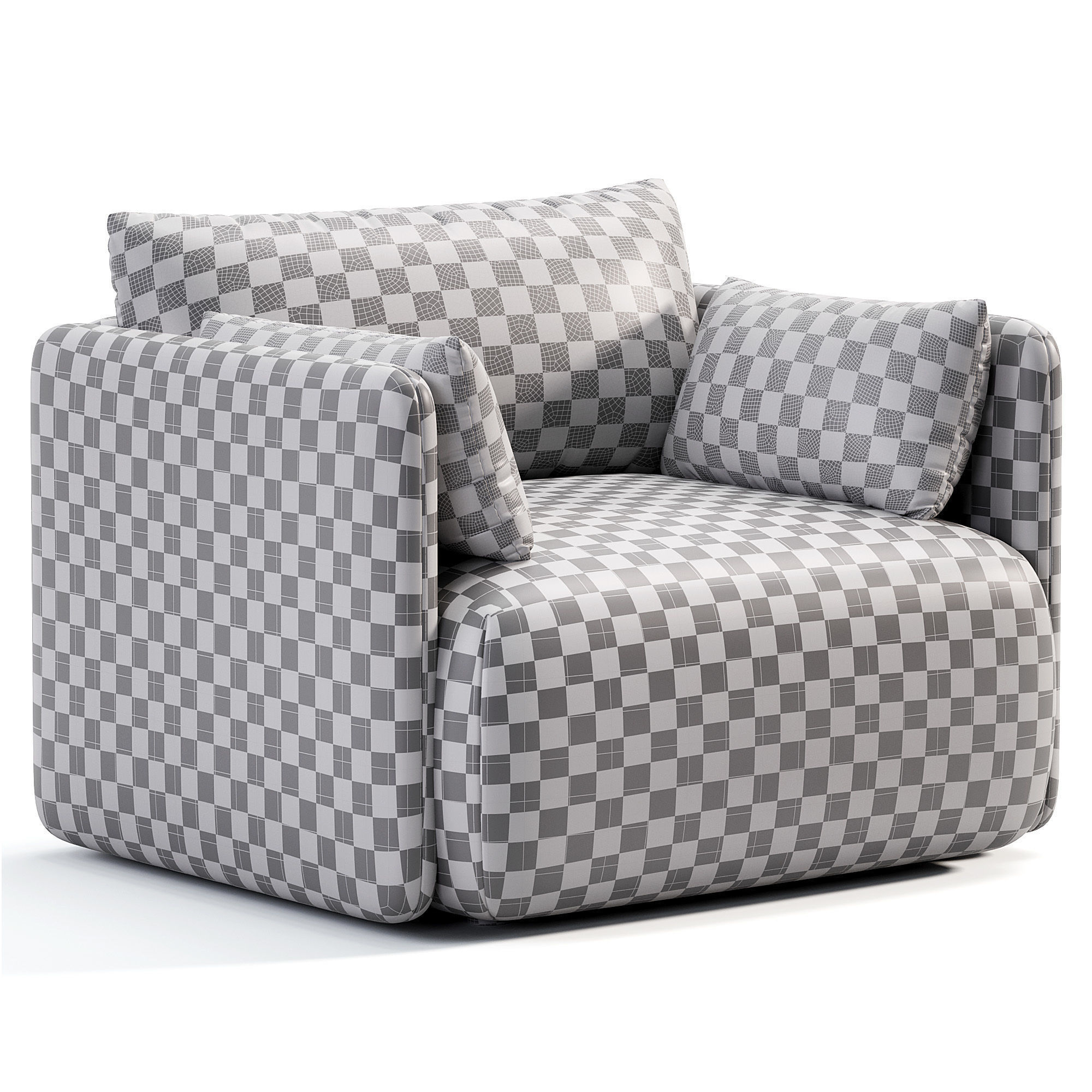 Offset Lounge Chair By Twentytwentyon Low-poly 3D model_5