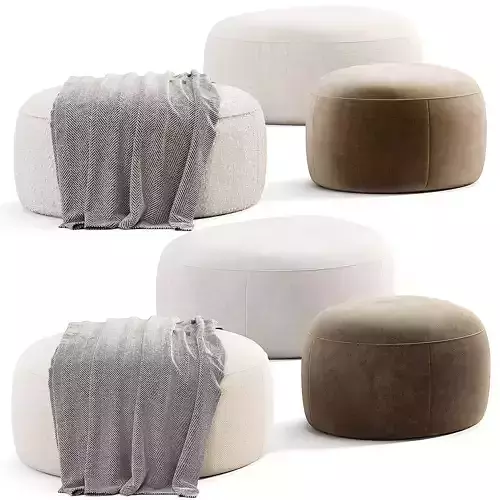 ROCKS Pouf By PARLA Low-poly 3D model
