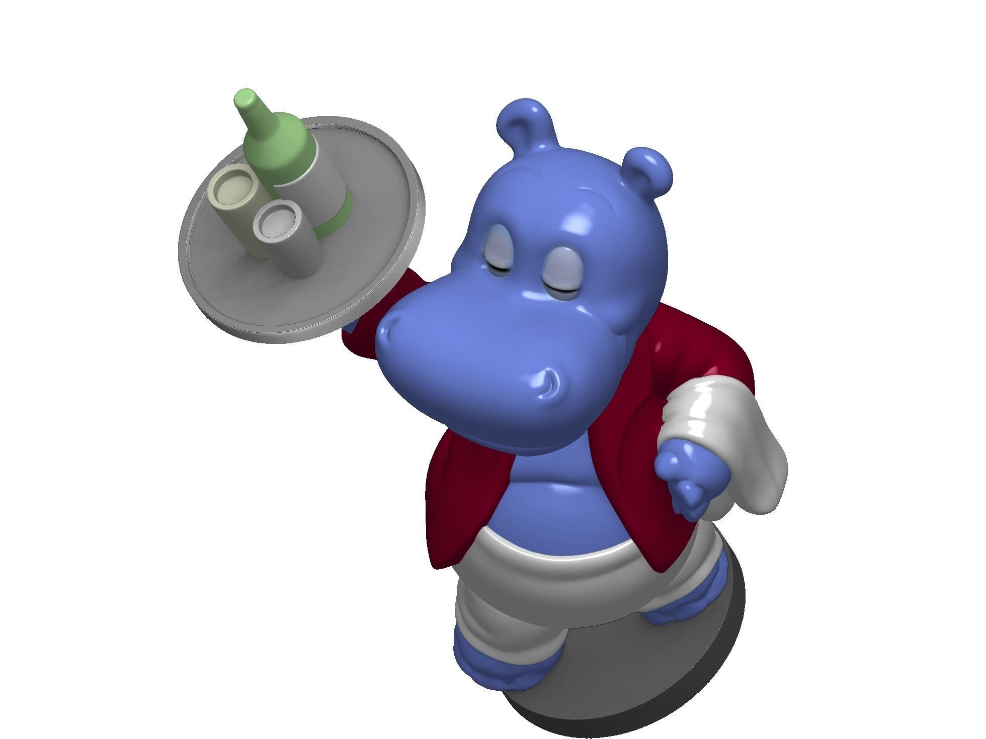 HIPPO WILLI WIRBELWIND FOR 3D PRINT STL 3D print model_4