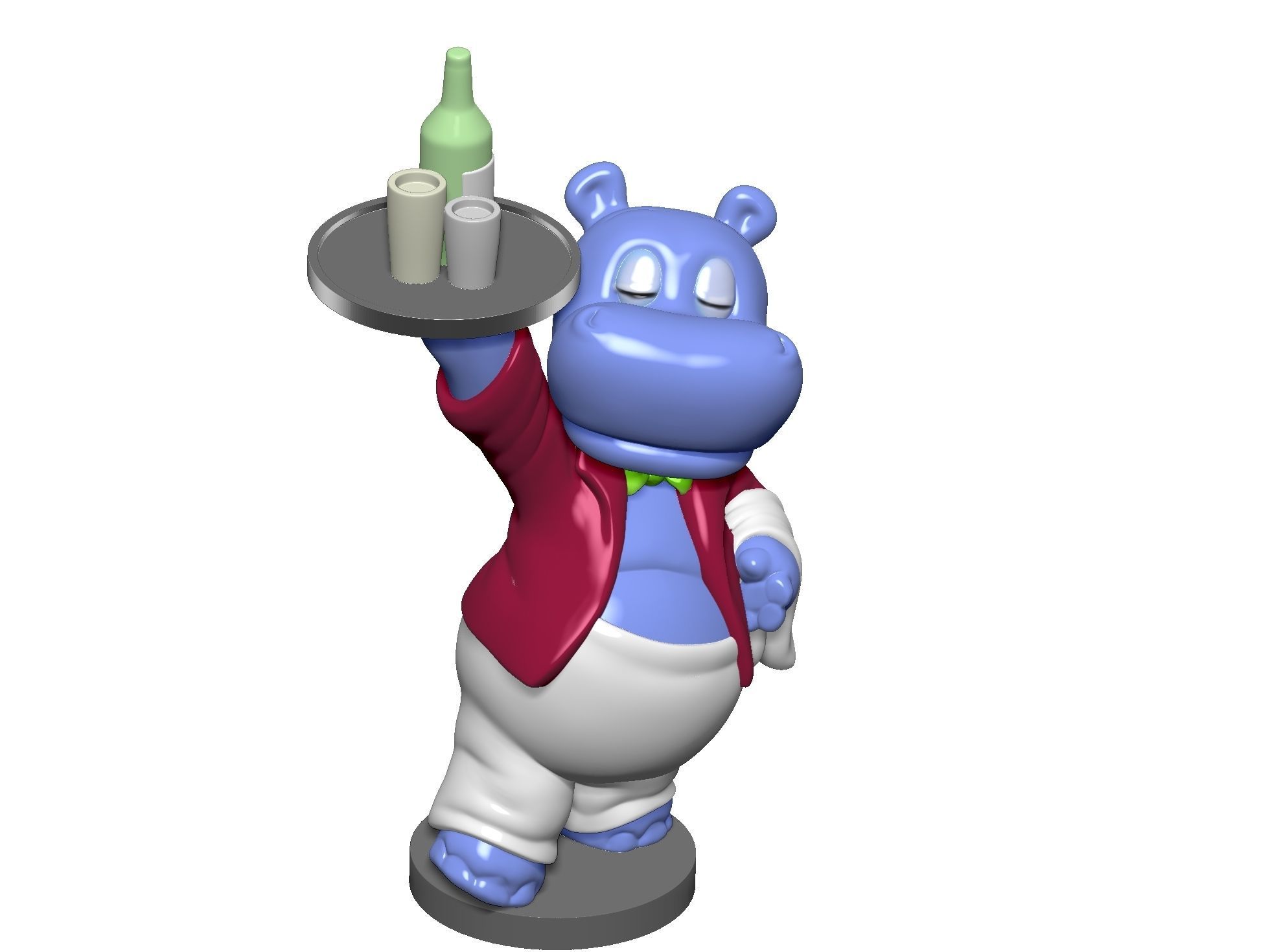HIPPO WILLI WIRBELWIND FOR 3D PRINT STL 3D print model_2