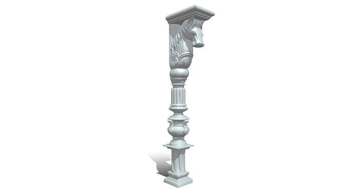 horse top design column  3D model