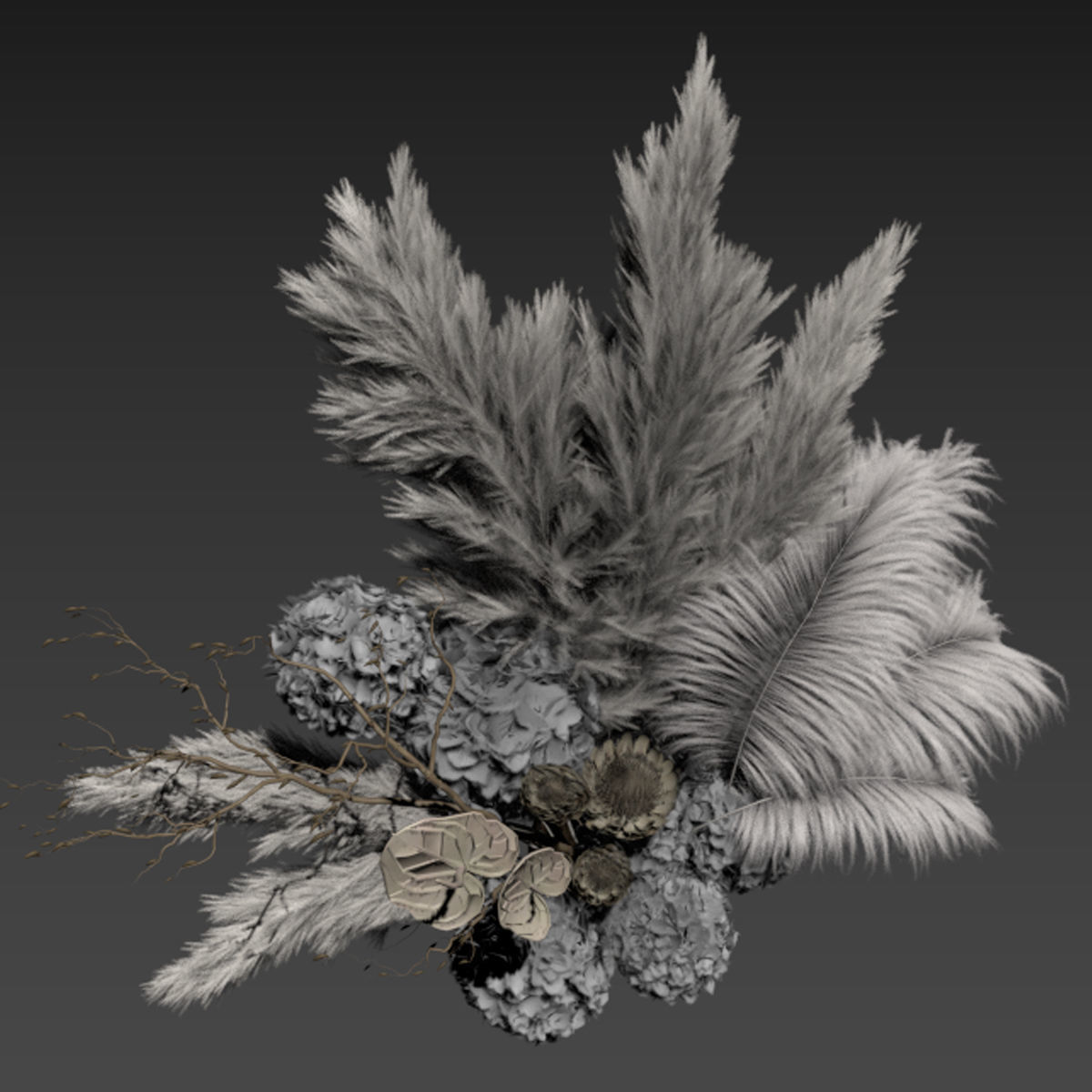 Flower In Vase 41 3D model_5