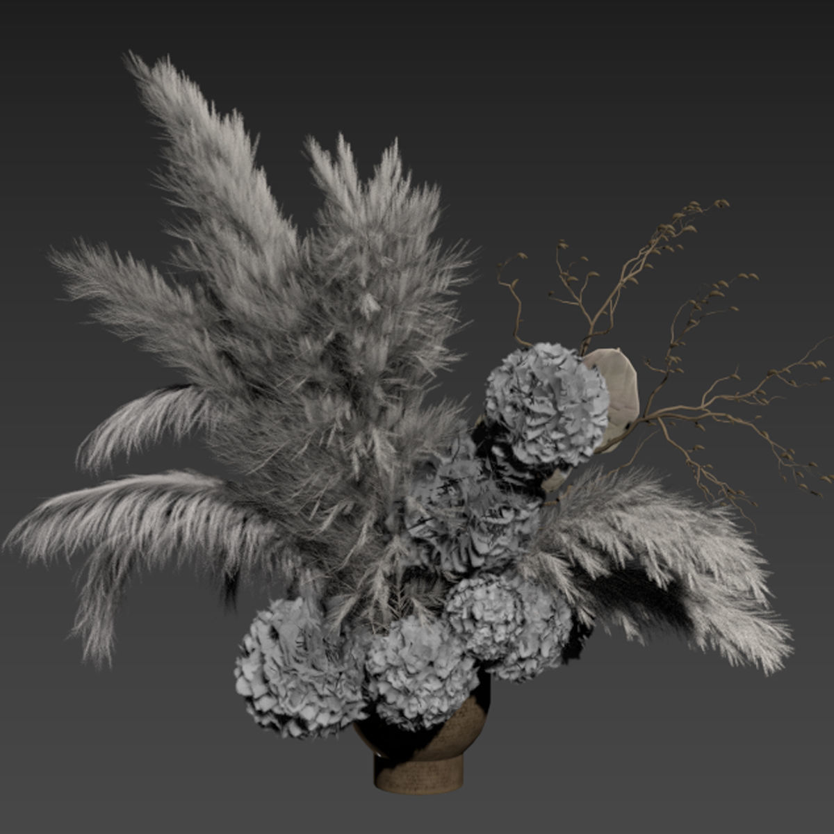 Flower In Vase 41 3D model_4