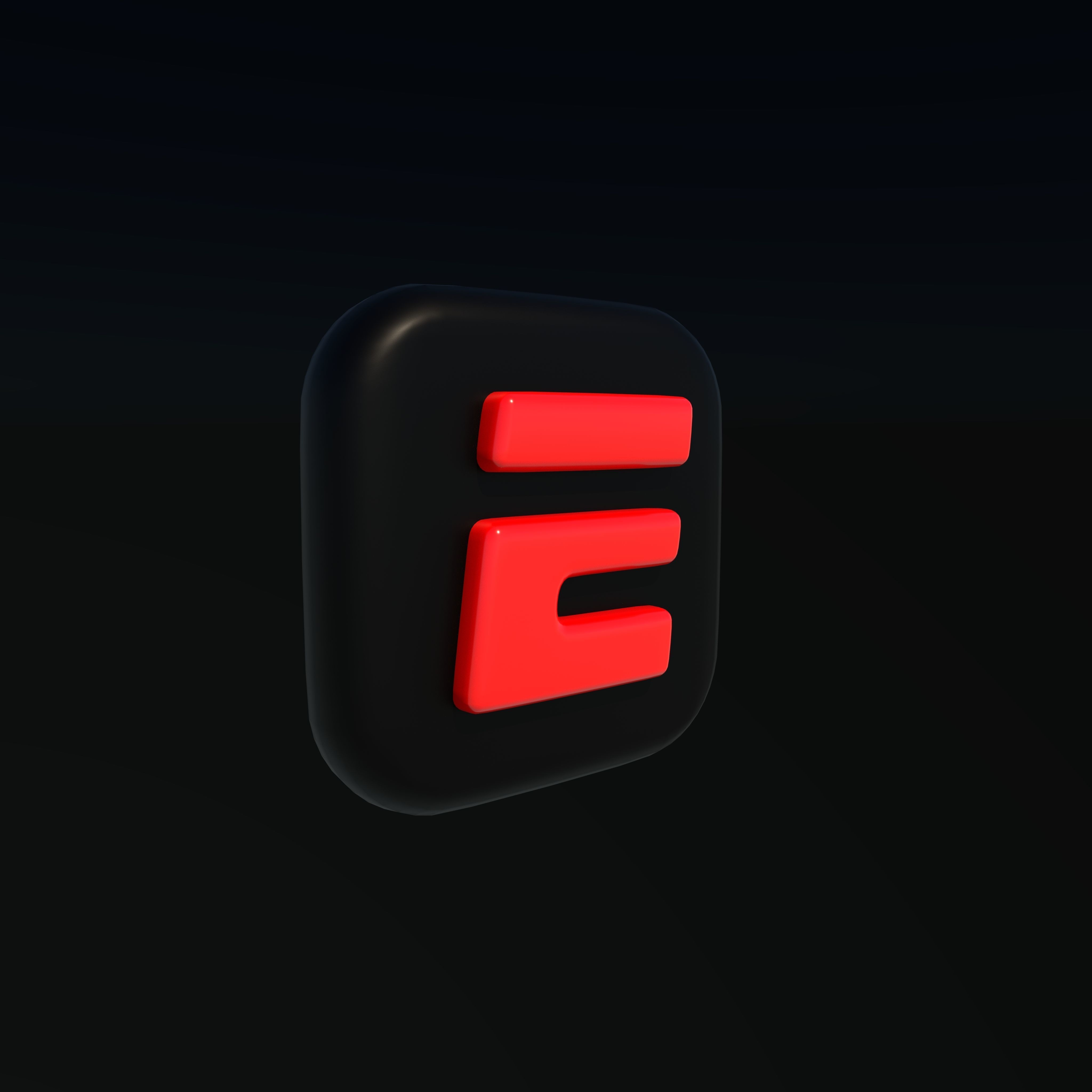 ESPN logo 3D model_7