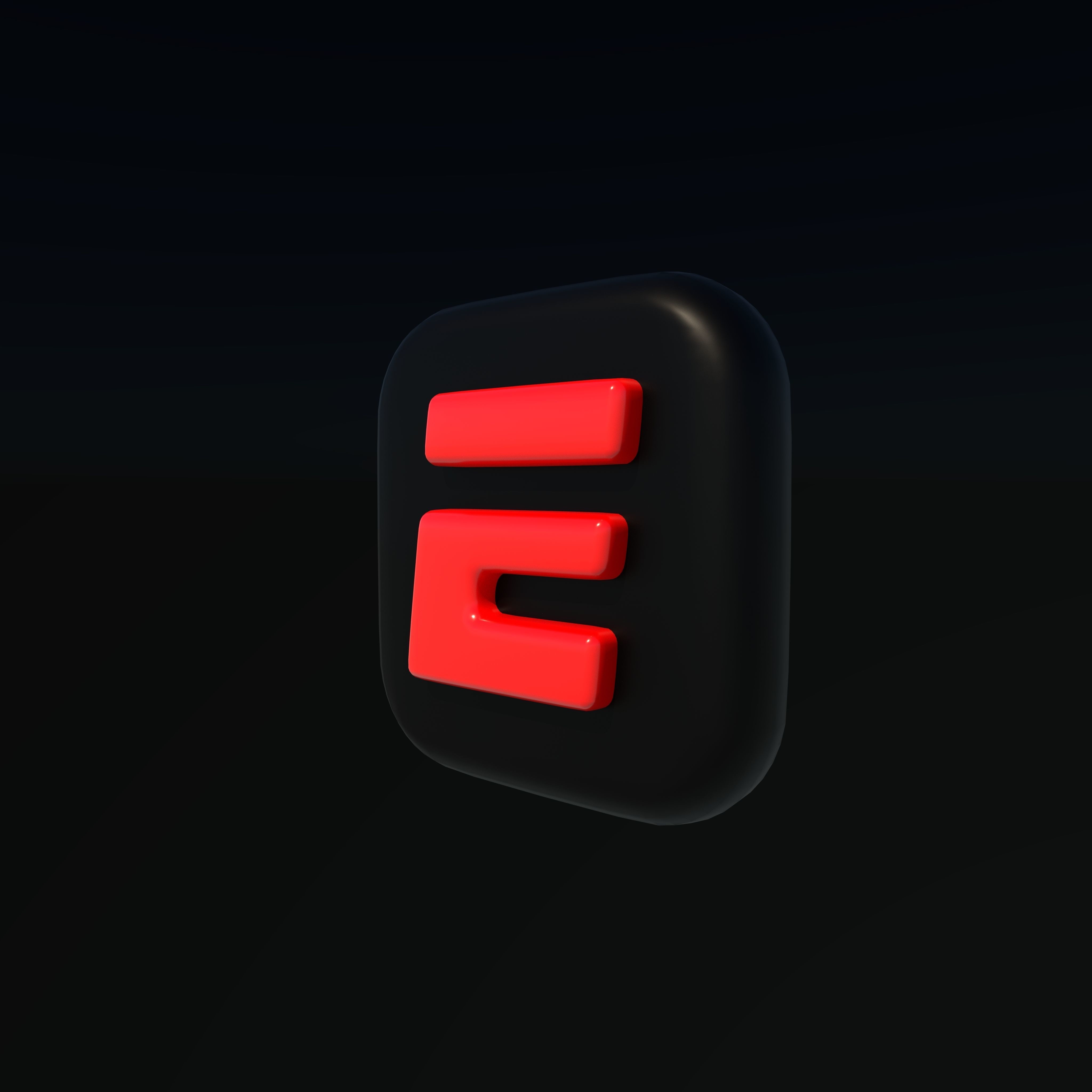 ESPN logo 3D model_6