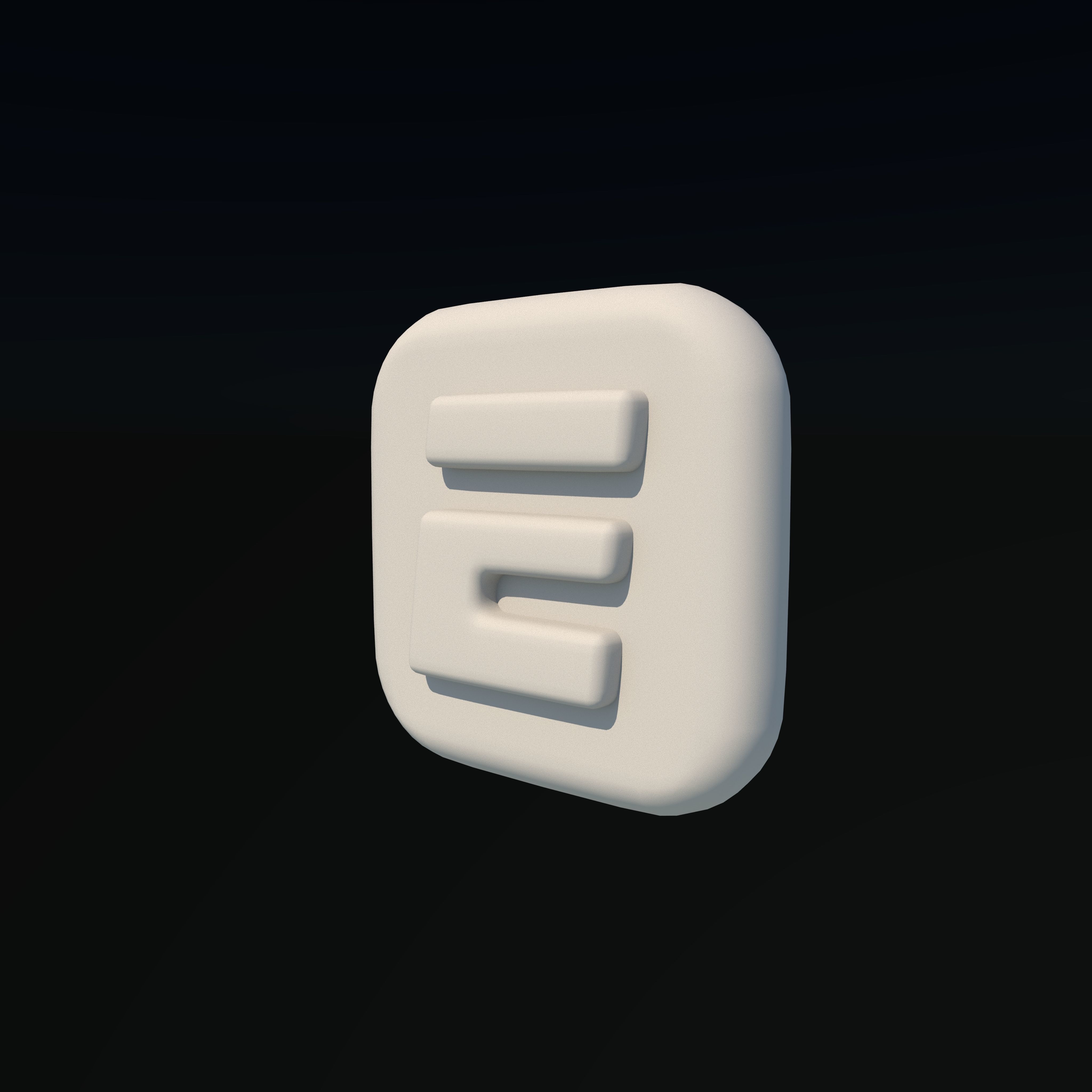 ESPN logo 3D model_5