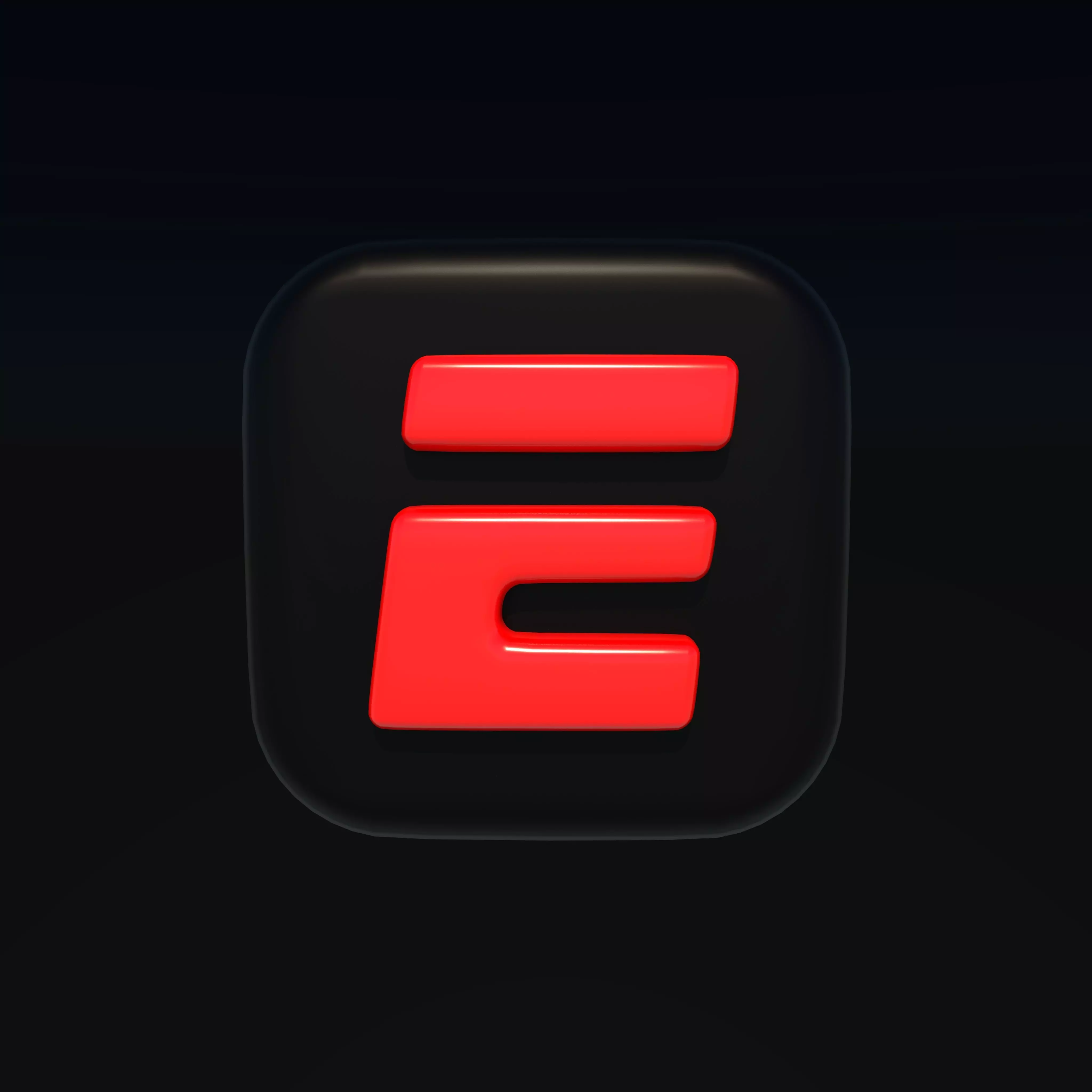 ESPN logo 3D model_0