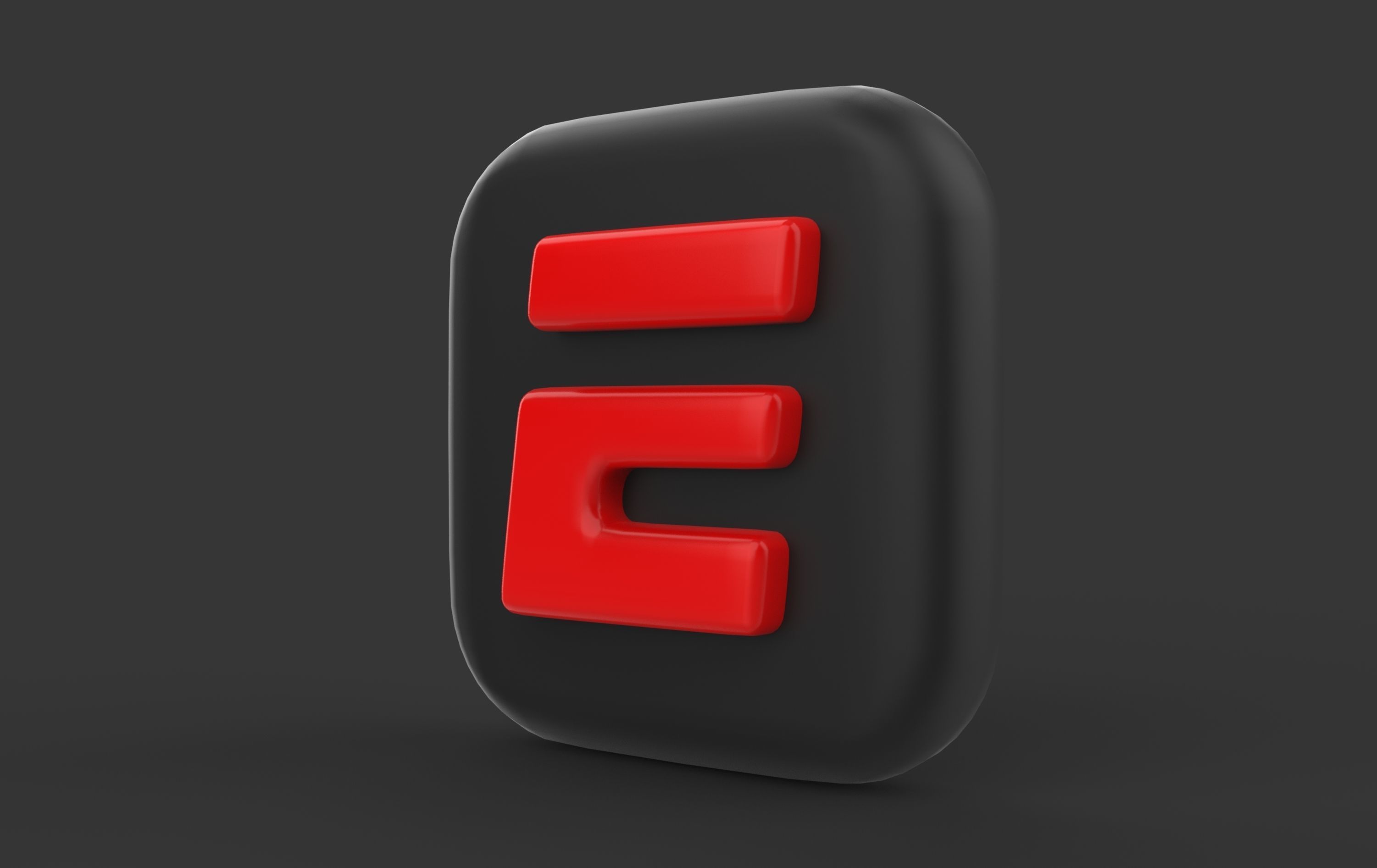 ESPN logo 3D model_9