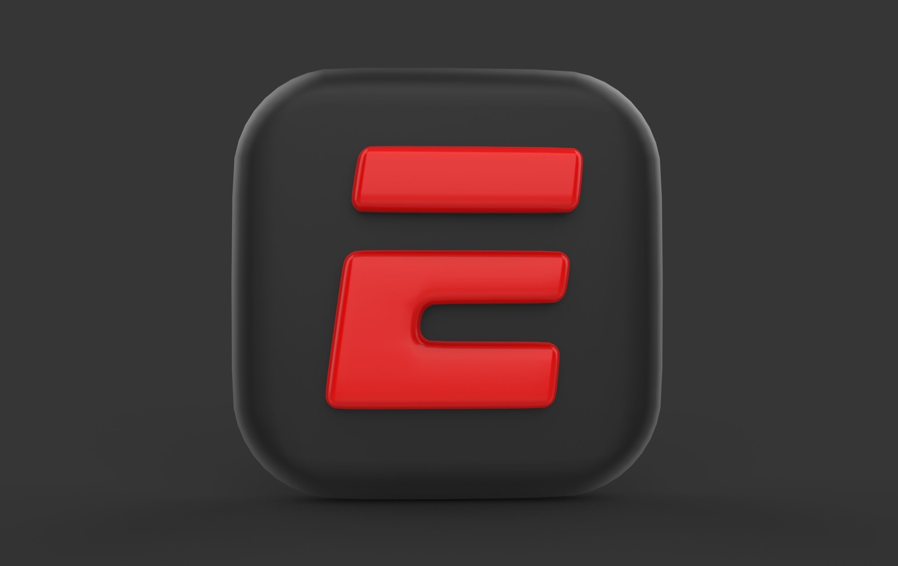 ESPN logo 3D model_8