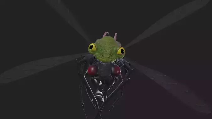 Monster Beetle Creature Low-poly 3D model