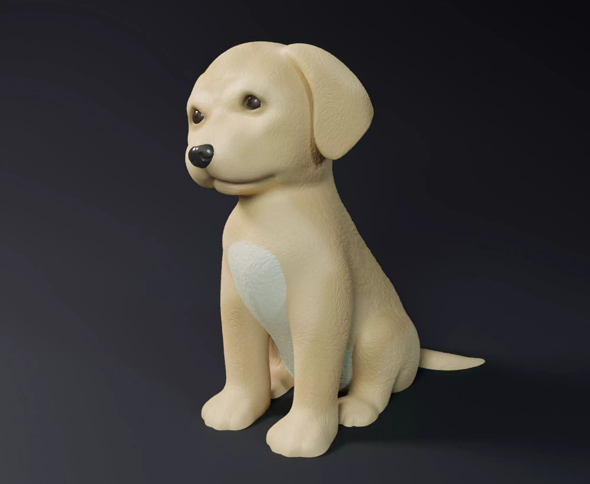 Cute Golden Retriever Puppy 3D print model