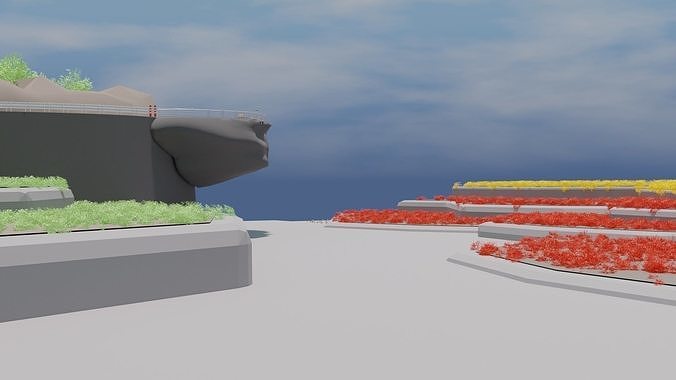 mountain path 3D model