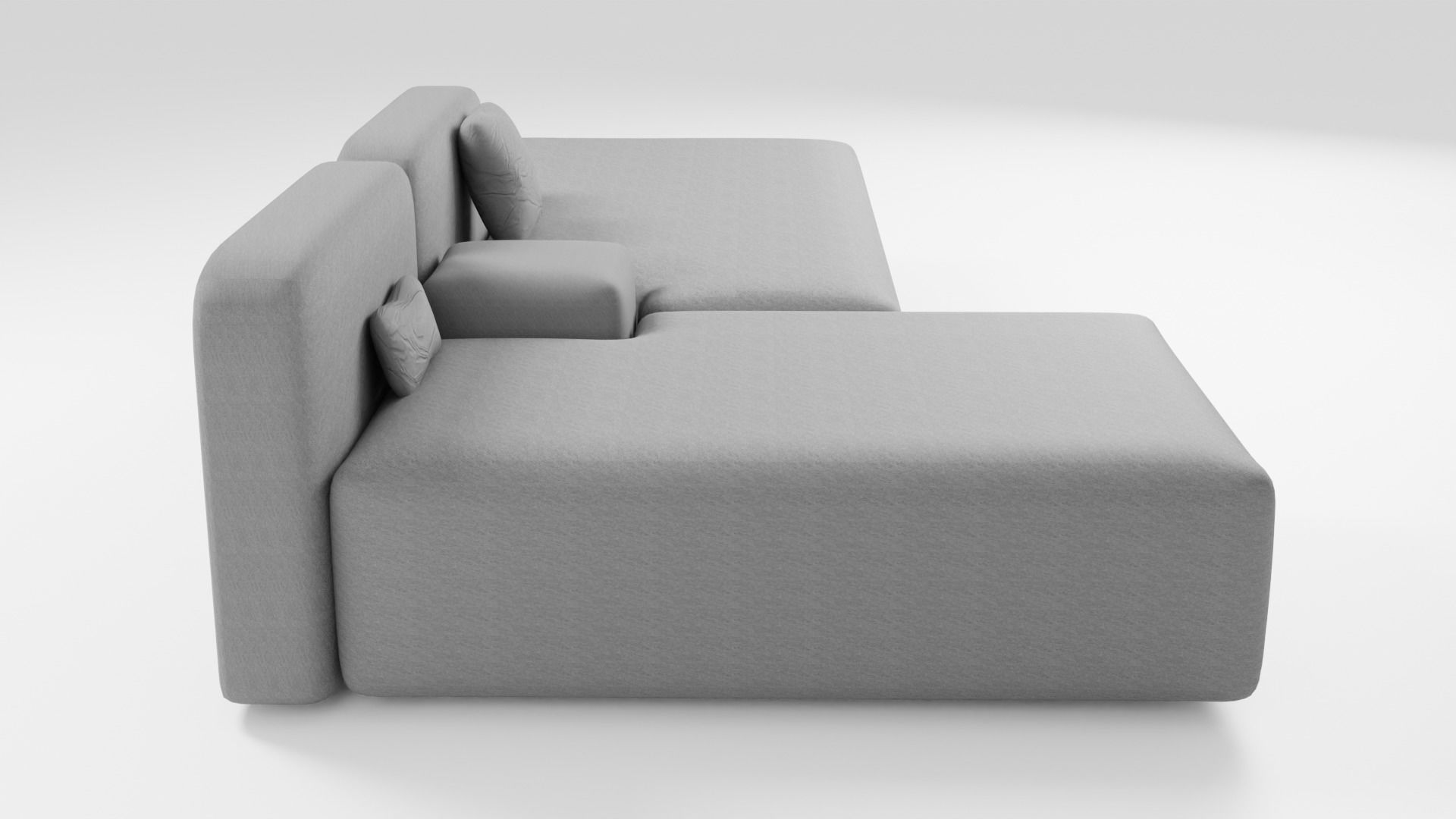 Designer elegant sofa in dark tones 3D model_1