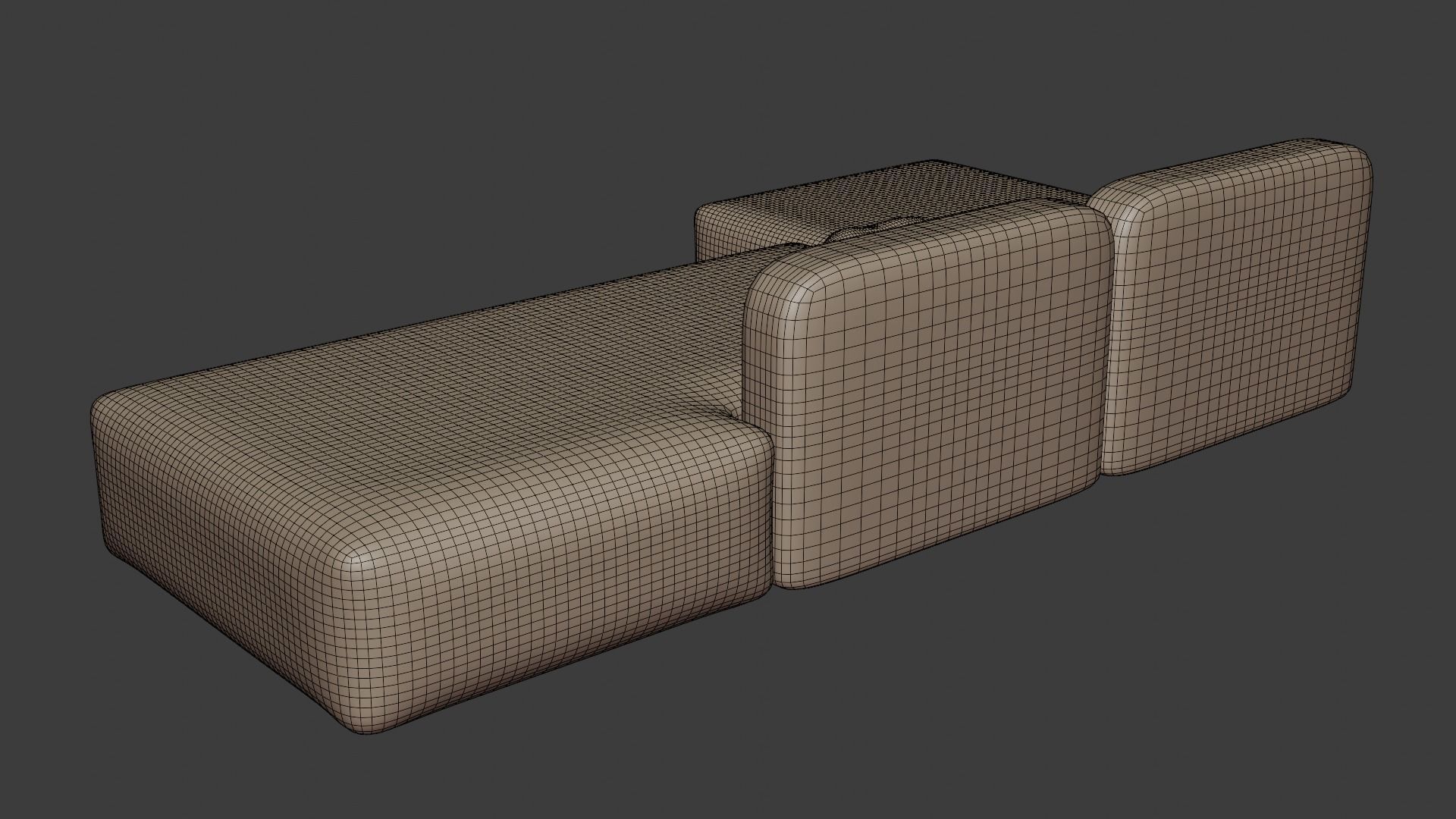 Designer elegant sofa in dark tones 3D model_7