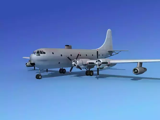 Boeing KC-97 Stratotanker Bare Metal 3D model