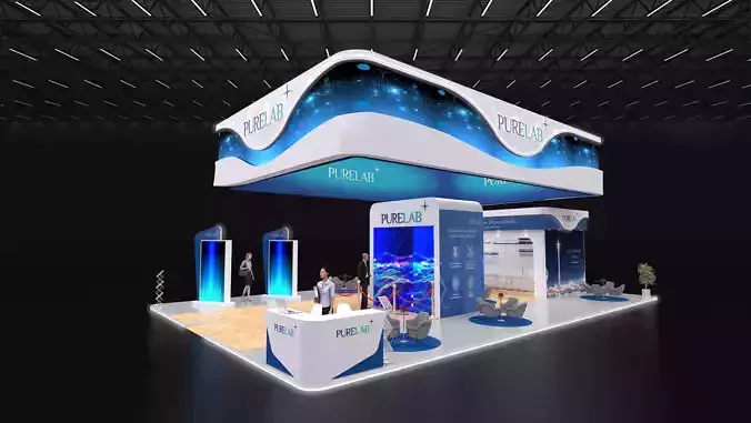 15x10 PURELAB Exhibition Stand 3D model