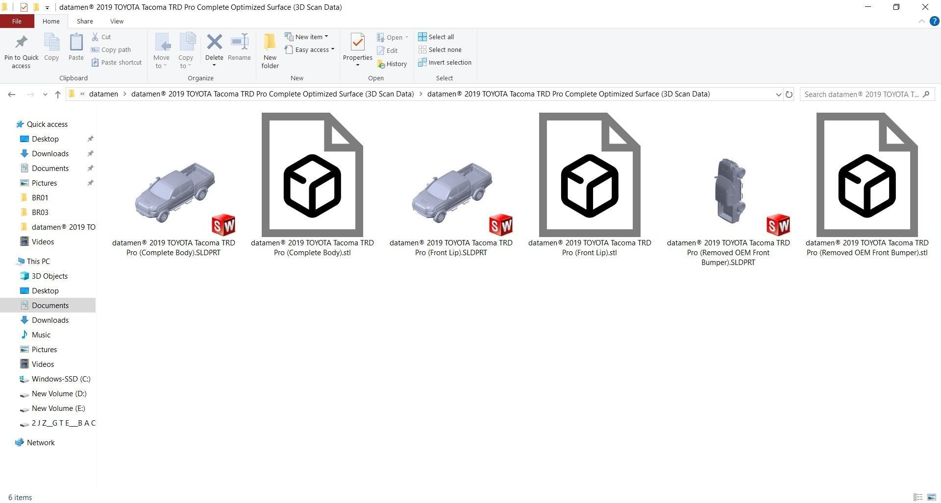 2019 TOYOTA Tacoma TRD Pro 3D Scan Surface Data Model 3D model_16
