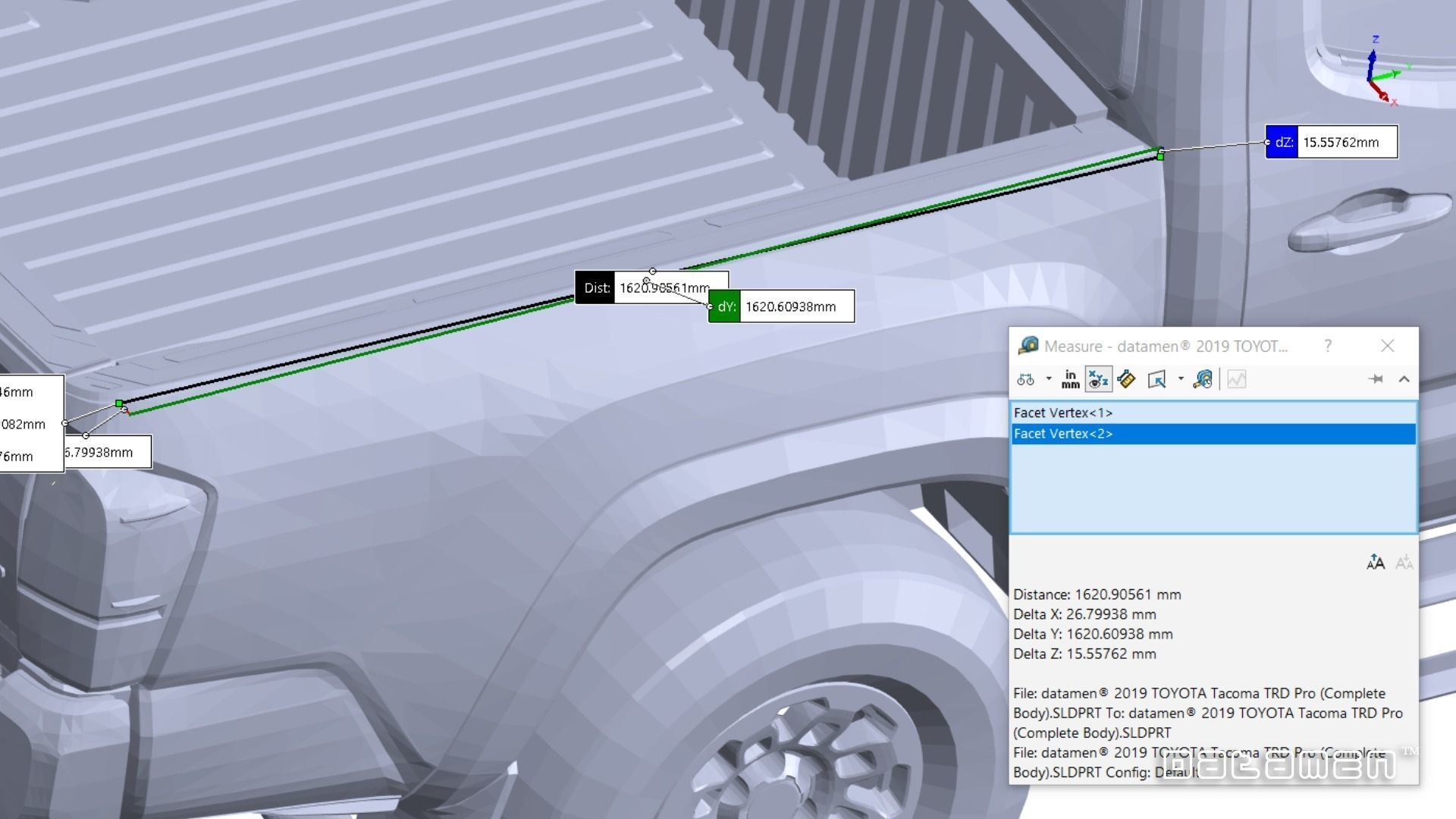 2019 TOYOTA Tacoma TRD Pro 3D Scan Surface Data Model 3D model_14