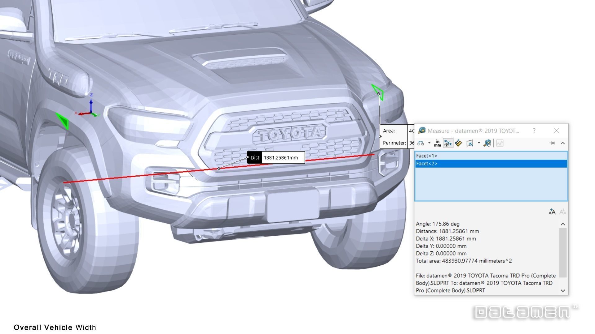 2019 TOYOTA Tacoma TRD Pro 3D Scan Surface Data Model 3D model_13